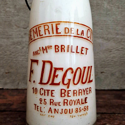 Bouteille de lait ancienne « Crèmerie de la Cité » Paris