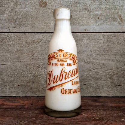 Bouteille de laiterie début XXe, « Fermes d'Orgeval »