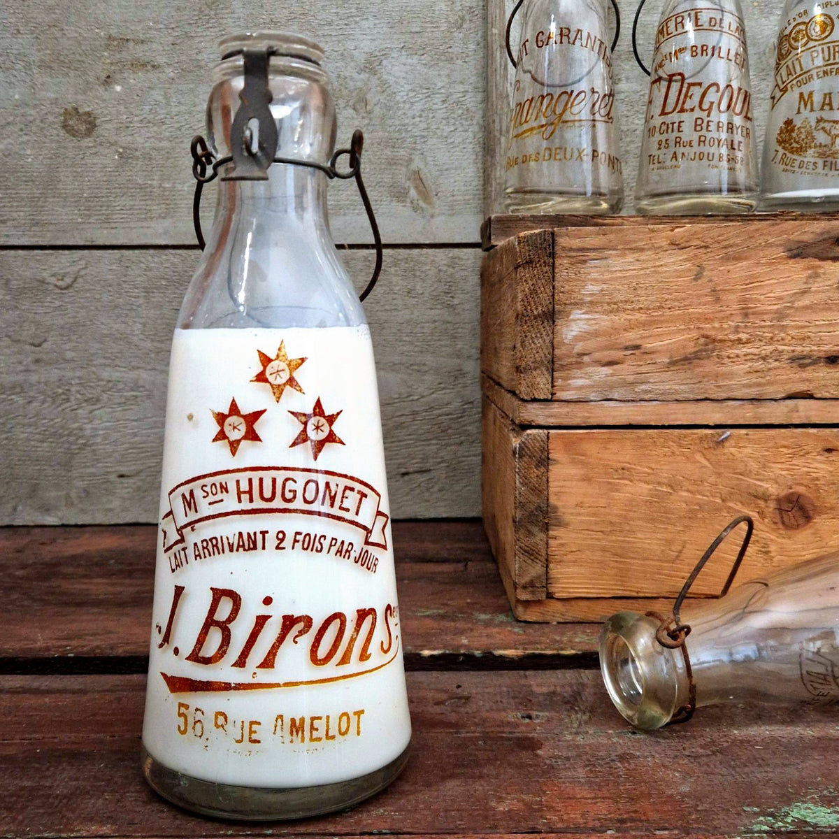 Bouteille de laiterie ancienne, « J. Birons Paris »
