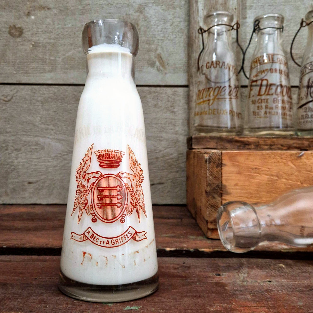 Bouteille de lait « Laiterie de la Bécassière » Le Pontet