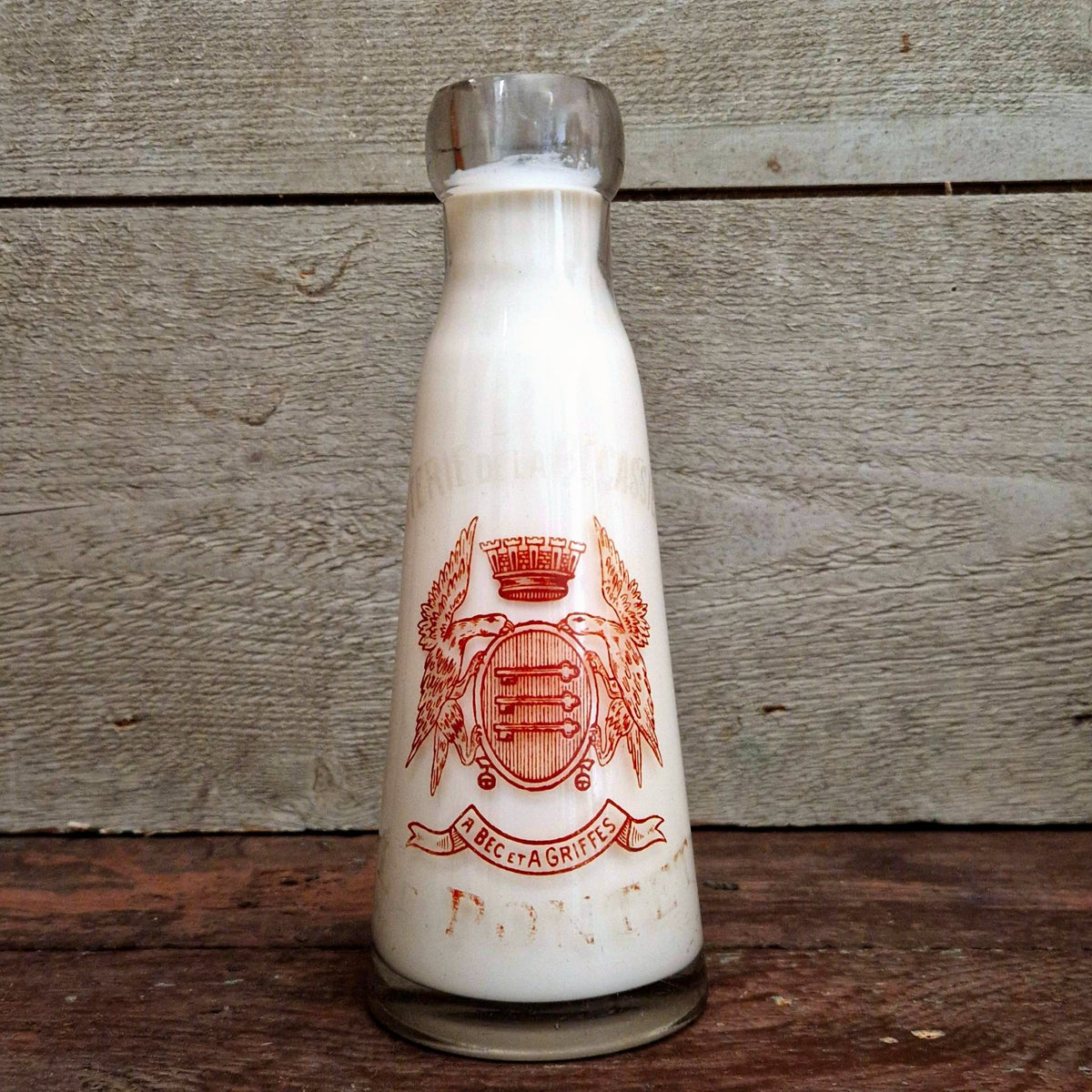 Bouteille de lait « Laiterie de la Bécassière » Le Pontet