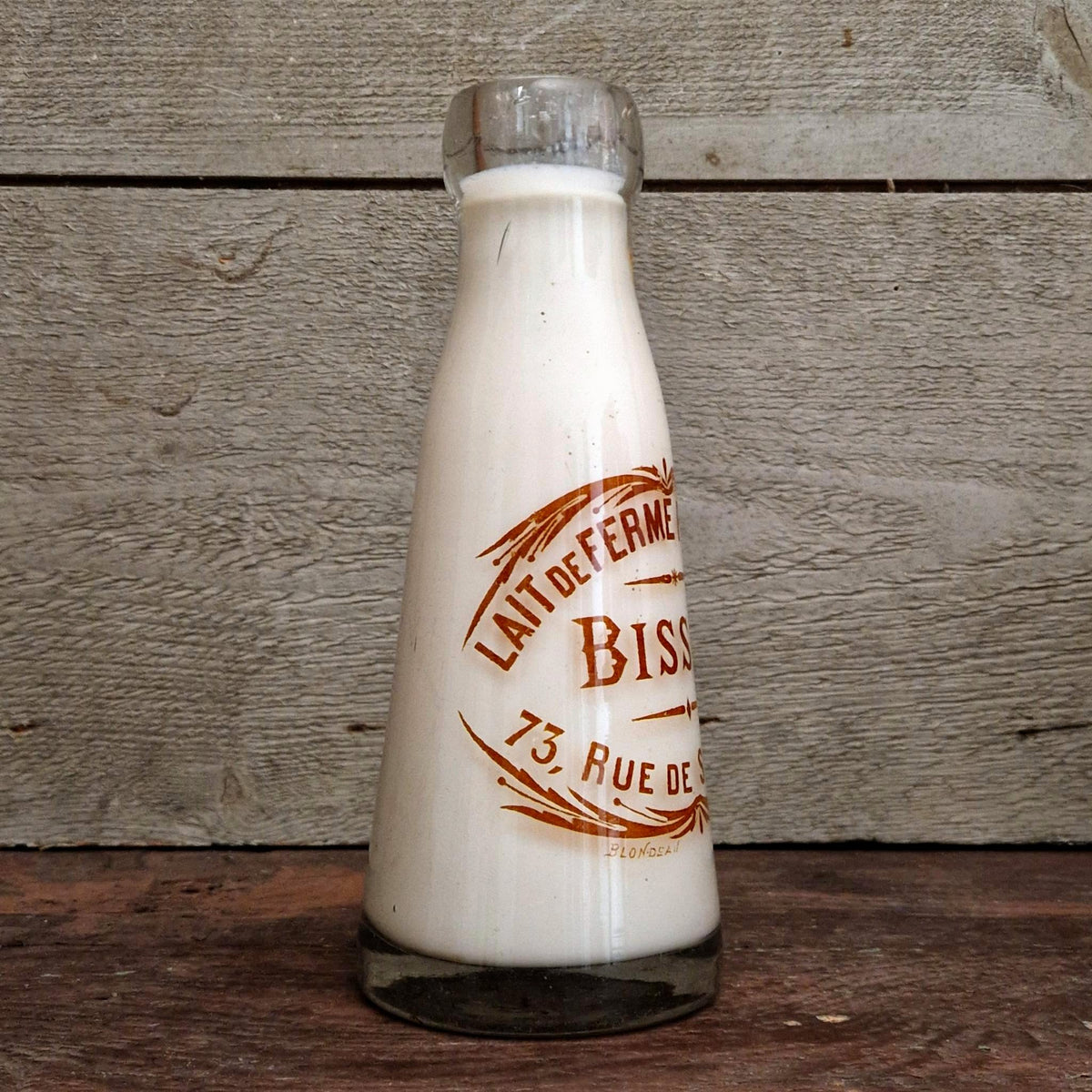 Bouteille de lait pasteurisé « Bisson,  Paris »
