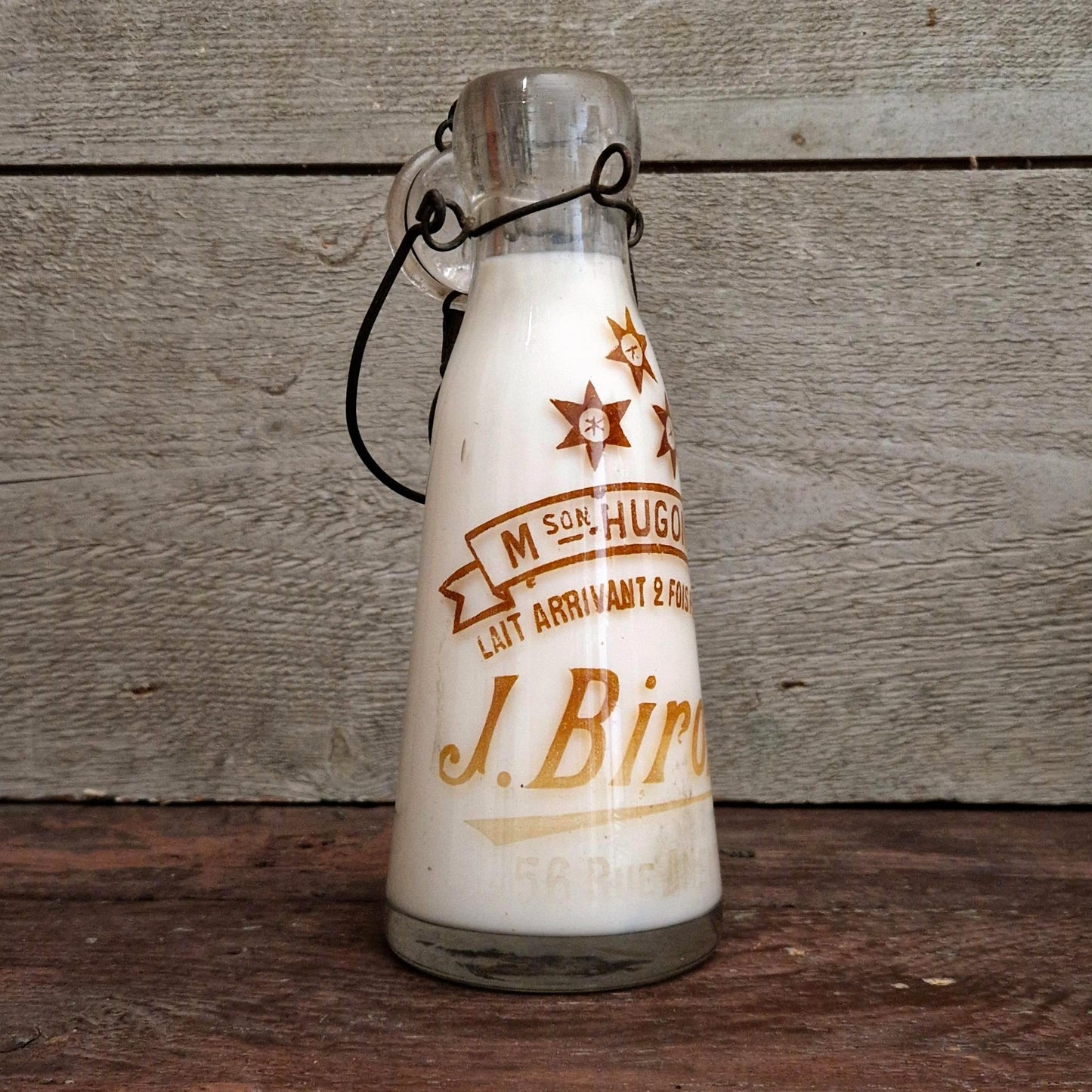 Ancienne bouteille de lait « J. Birons » Paris