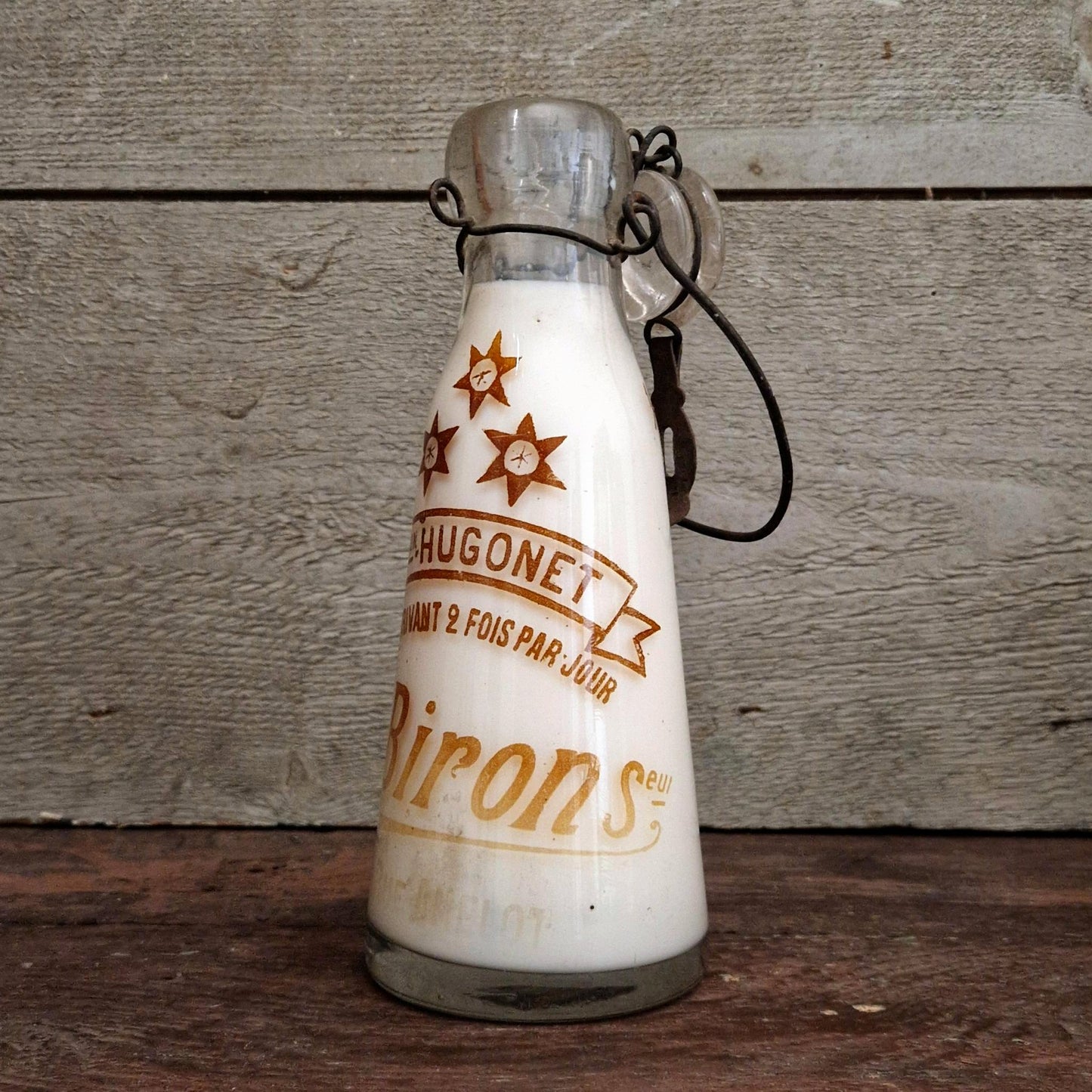 Ancienne bouteille de lait « J. Birons » Paris