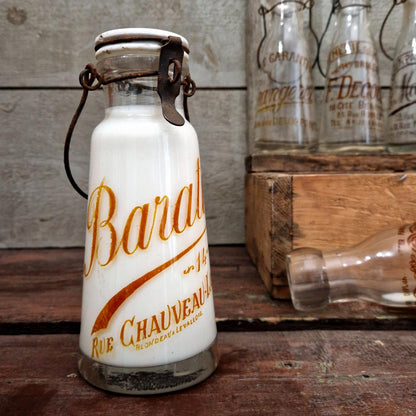 Ancienne bouteille de lait « Baratier,  Paris »