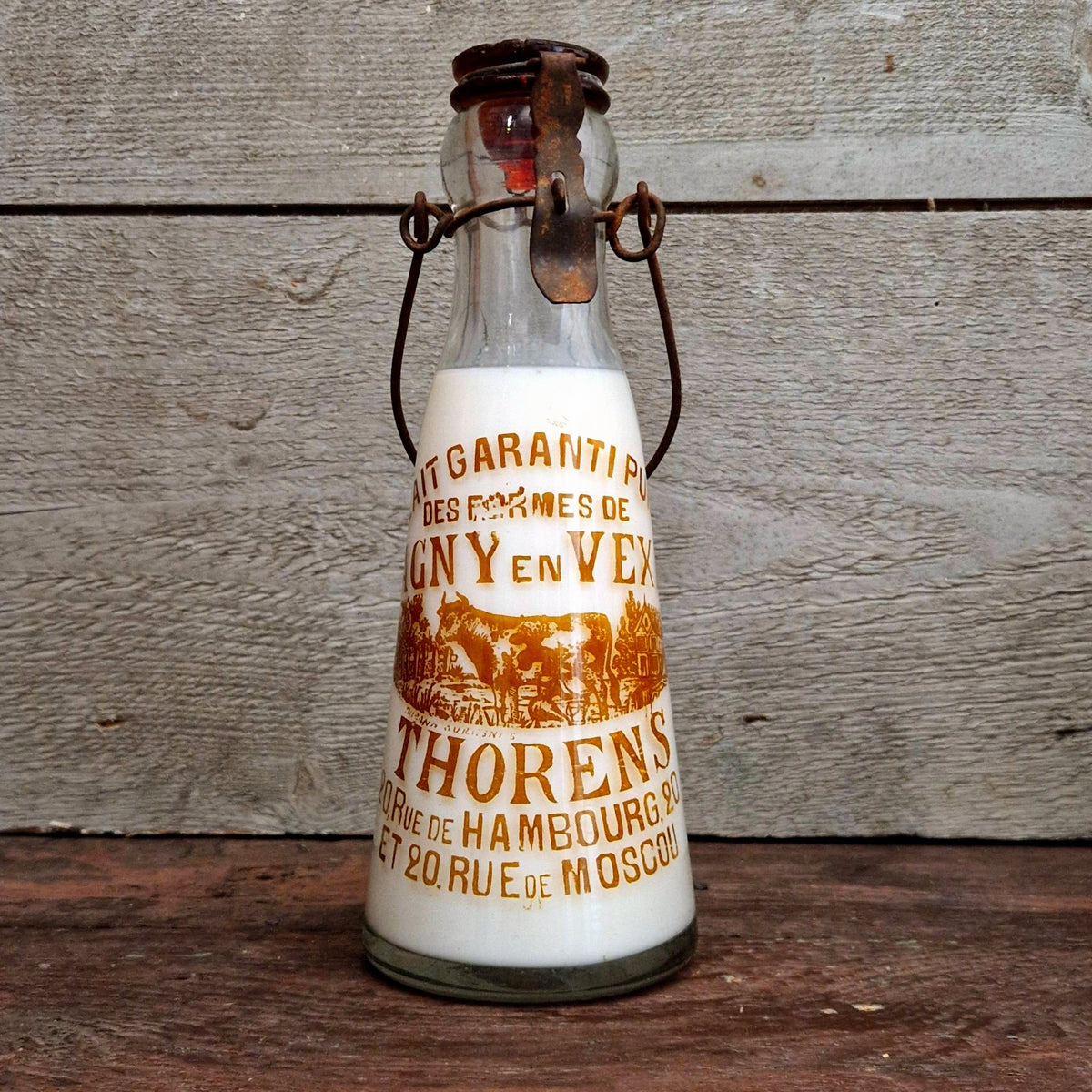 "Thorens – Magny-en-Vexin" milk bottle, early 20th century