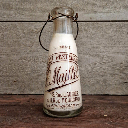 Bouteille de lait « L. Maillet, Partis » - Début XXe