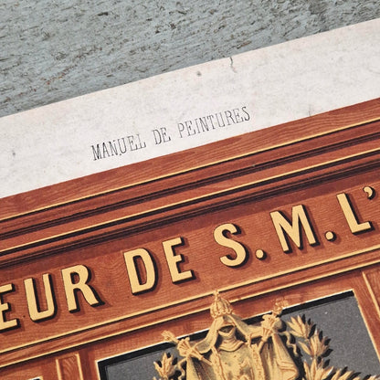 Devanture peinte « Fournisseur de S.M. l’Empereur - Napoléon III »
