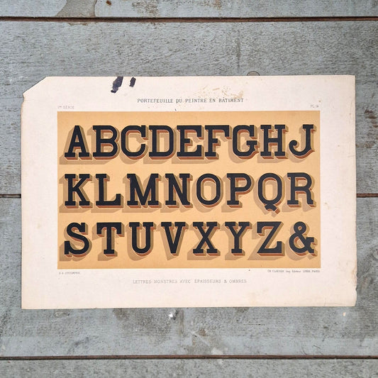 Portefeuille du peintre en bâtiment - Lettres monstres