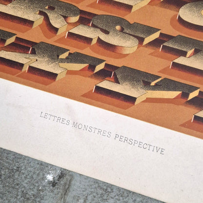 Alphabet "Lettres monstres perspective" - Vers 1900