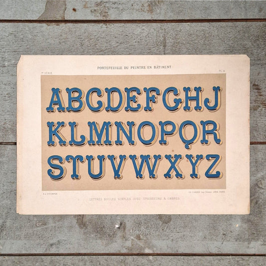 Planche typographique « Lettres boules simples »