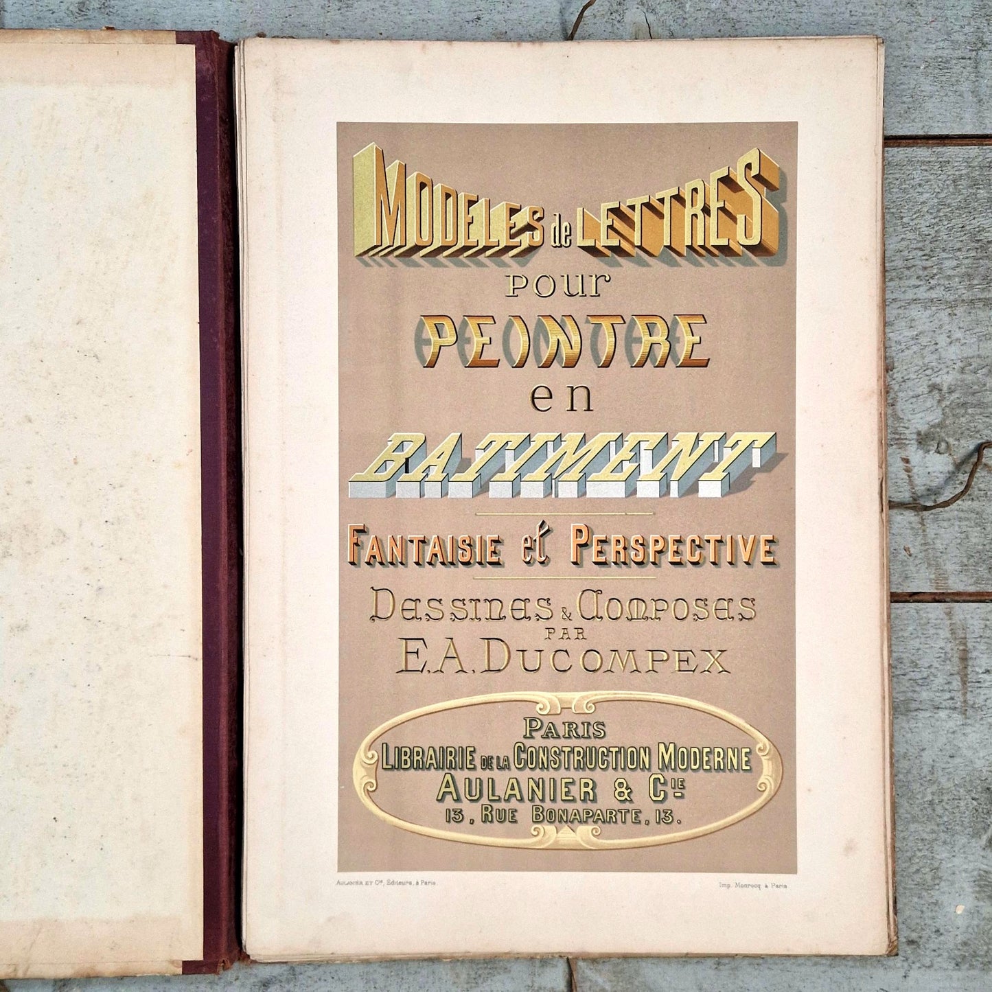 « Modèles de lettres pour peintre » - Ducompex, ca 1885