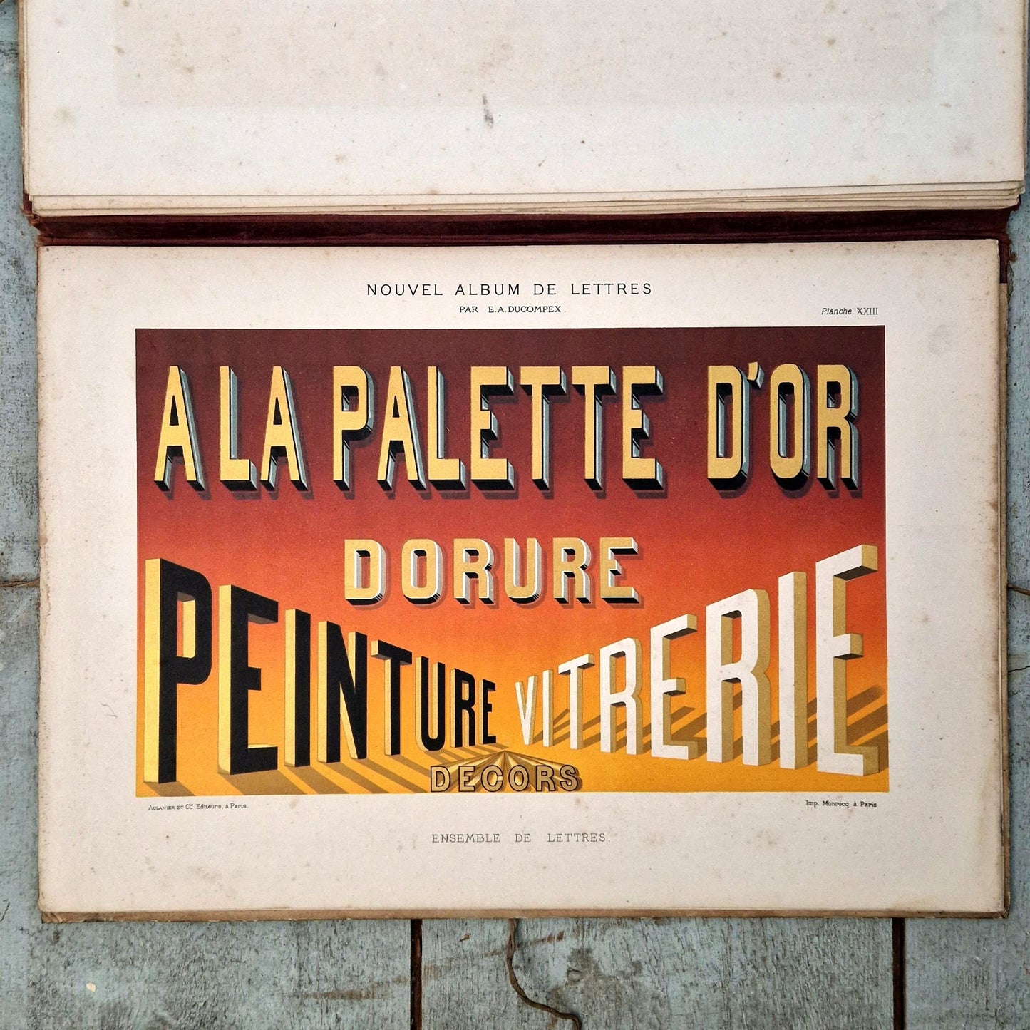 « Modèles de lettres pour peintre » - Ducompex, ca 1885