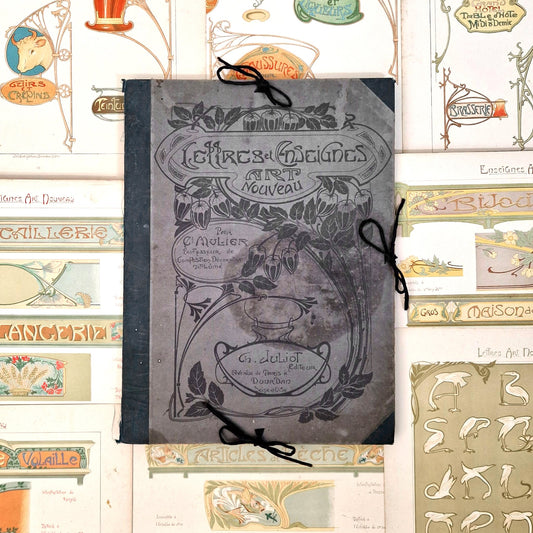 Lettres & enseignes Art Nouveau – E. Mulier, circa 1900