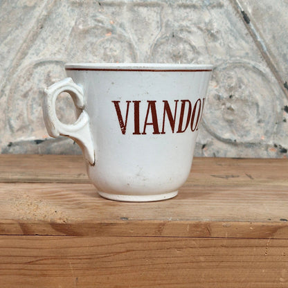 "Viandox" advertising cup - Sarreguemines, circa 1930