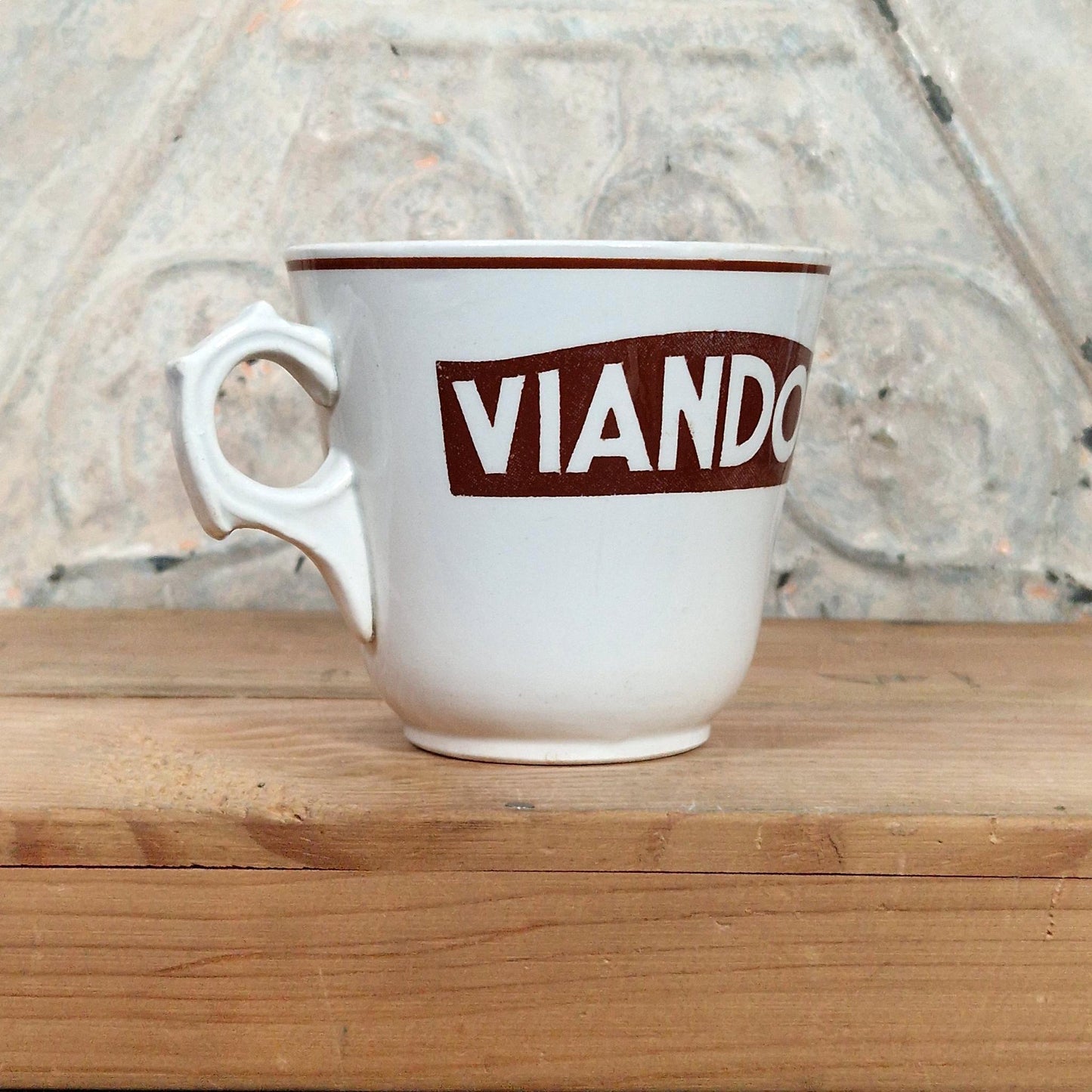 "Viandox" advertising cup - Sarreguemines, circa 1930-1935