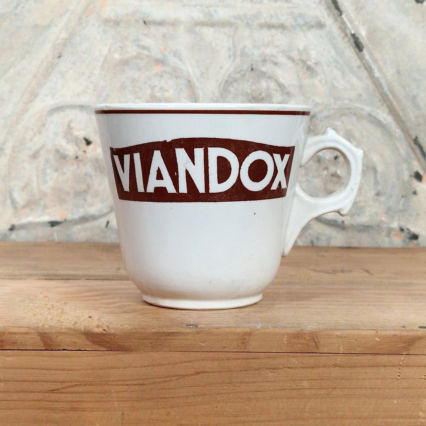 "Viandox" advertising cup - Sarreguemines, circa 1930-1935