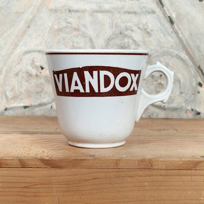 "Viandox" advertising cup - Sarreguemines, circa 1930-1935