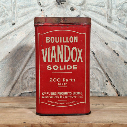 "Viandox broth - 200 portions" advertising tin, Circa 1945