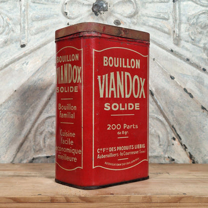 "Viandox broth - 200 portions" advertising tin, Circa 1945
