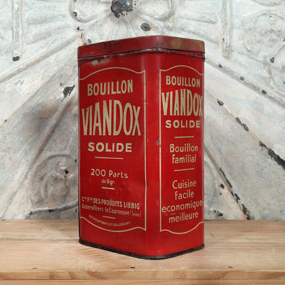 "Viandox broth - 200 portions" advertising tin, Circa 1945