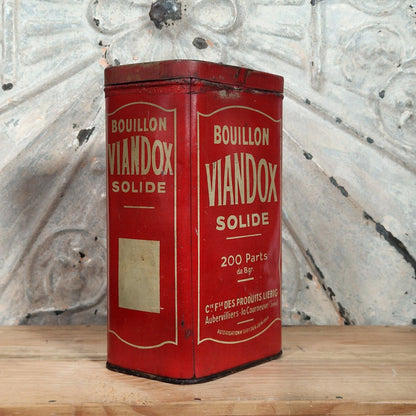 "Viandox broth - 200 portions" advertising tin, Circa 1945