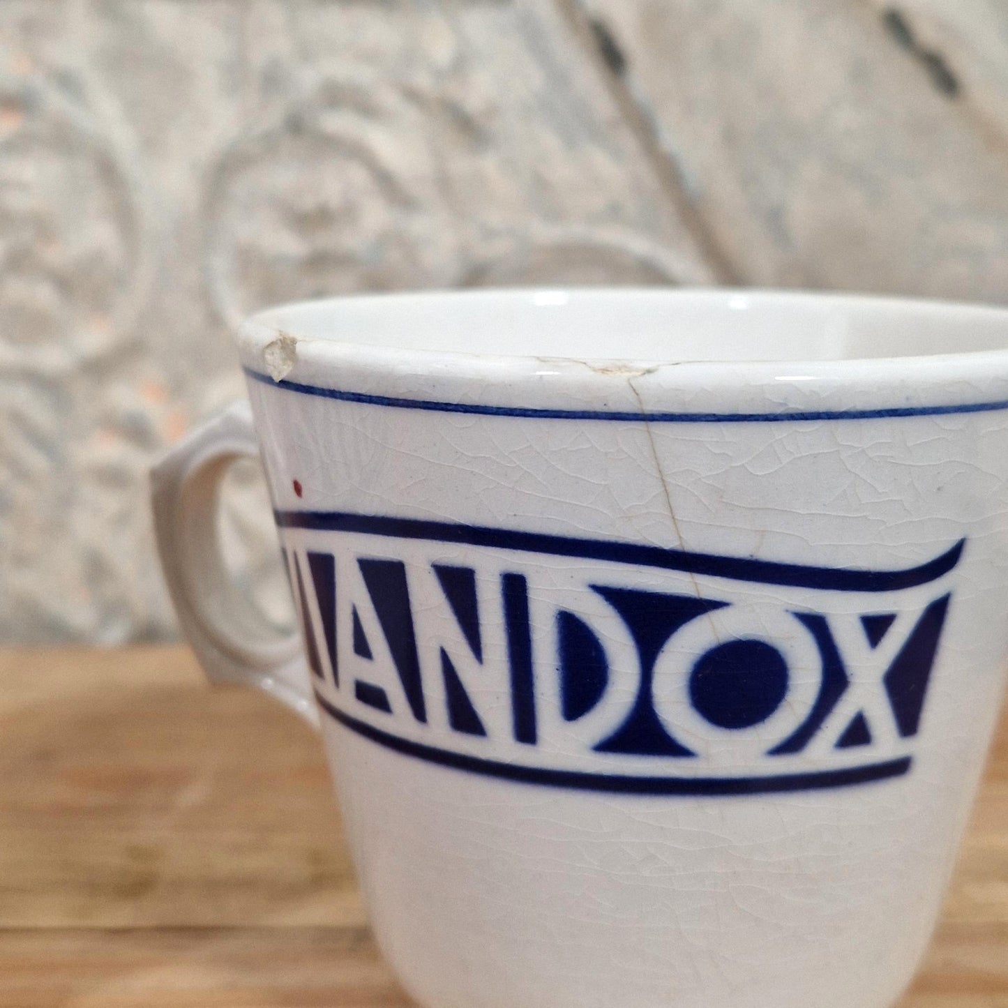 Set of 2 "VIANDOX" advertising mugs