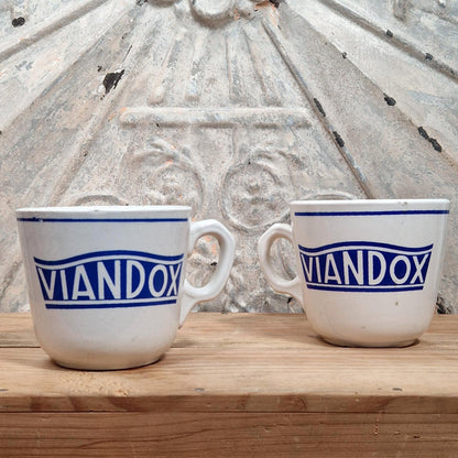 Lot de 4 tasses publicitaires « VIANDOX »