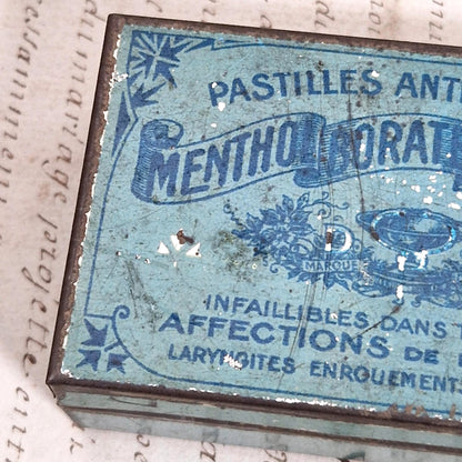 Rare boite « Menthol Borate & Cocaine », Vers 1900