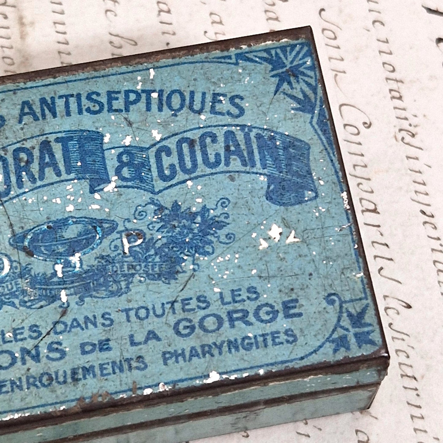 Rare boite « Menthol Borate & Cocaine », Vers 1900
