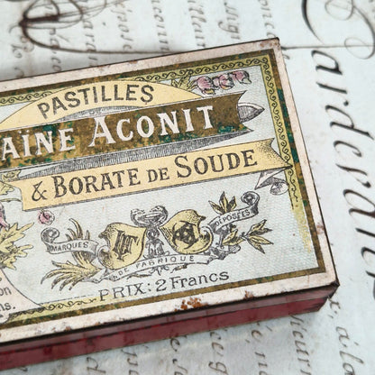 Superbe boite ancienne « Pastilles Cocaïne Aconit »