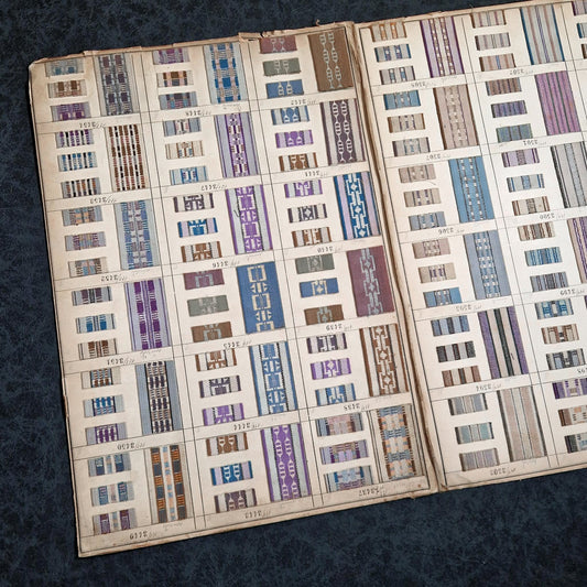 Nuancier de tissus 4 pages - env. 285 échantillons.