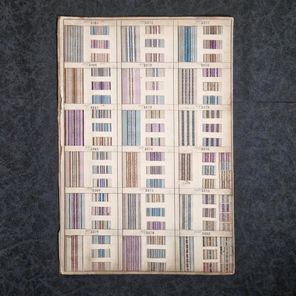 Planche d'échantillons textiles double face, Vers 1920