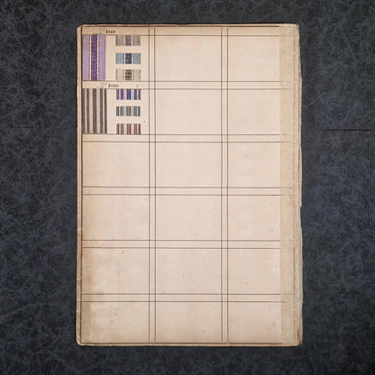 Nuancier textile ancien d'environ 80 échantillons