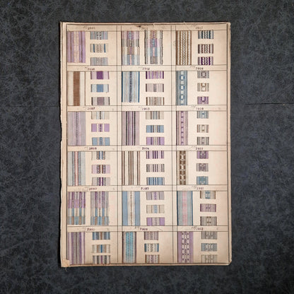 Planche textile double face - environ 150 échantillons