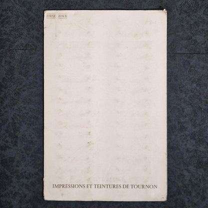 Ancien nuancier textile « Teintures de Tournon »,