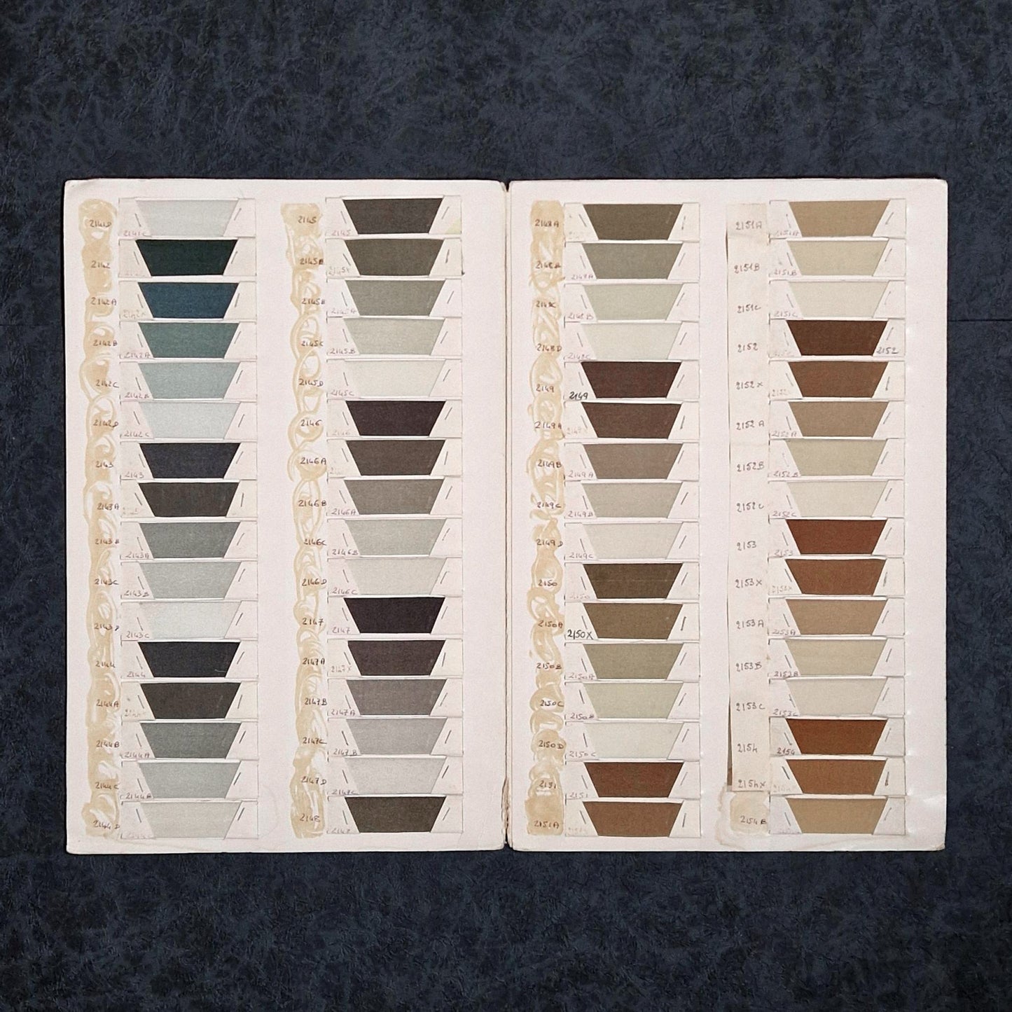 Ancien nuancier textile « Teintures de Tournon »,