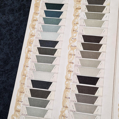 Ancien nuancier textile « Teintures de Tournon »,