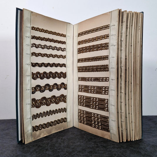 Catalogue de Passementerie XIXe, ≈ 290 échantillons, 30 p.
