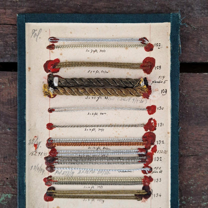 Planche de passementerie à cordons dorés, XIXe