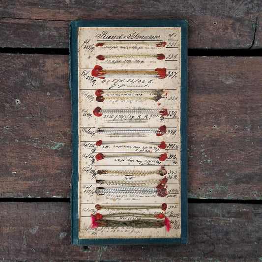 Planche échantillons de passementerie ancienne