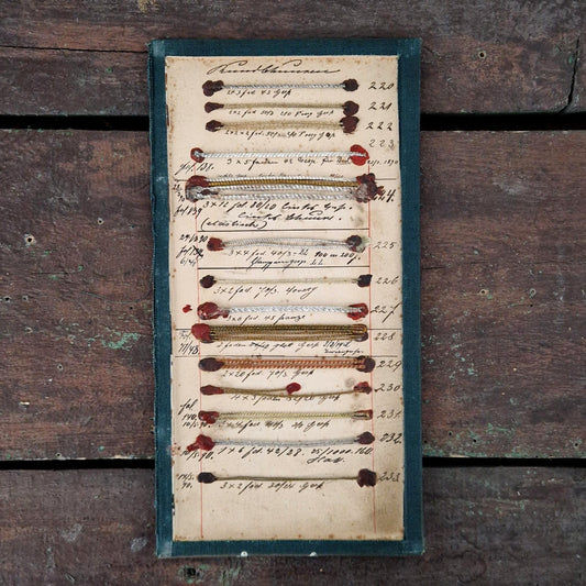 Planche d’échantillons de galons et cordonnets, XIXe