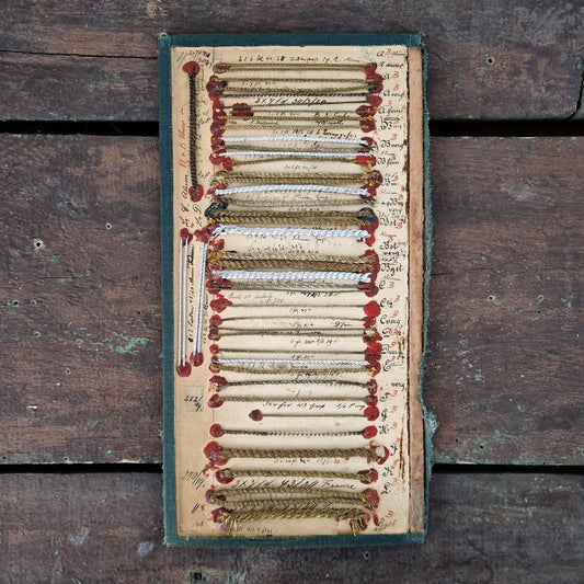 Superbe planche d’échantillons de cordonnets, XIXe