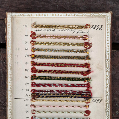 Planche échantillons de passementerie - XIXe