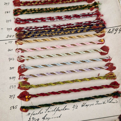 Planche échantillons de passementerie - XIXe