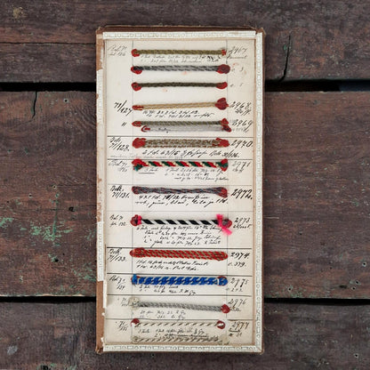 Échantillons de passementerie anciens