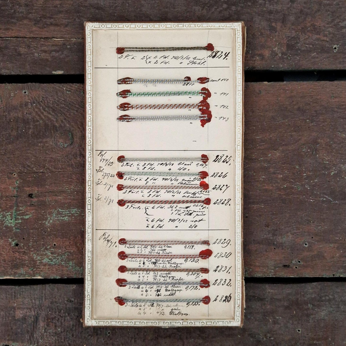 Planche de passementerie manuscrite - XIXe