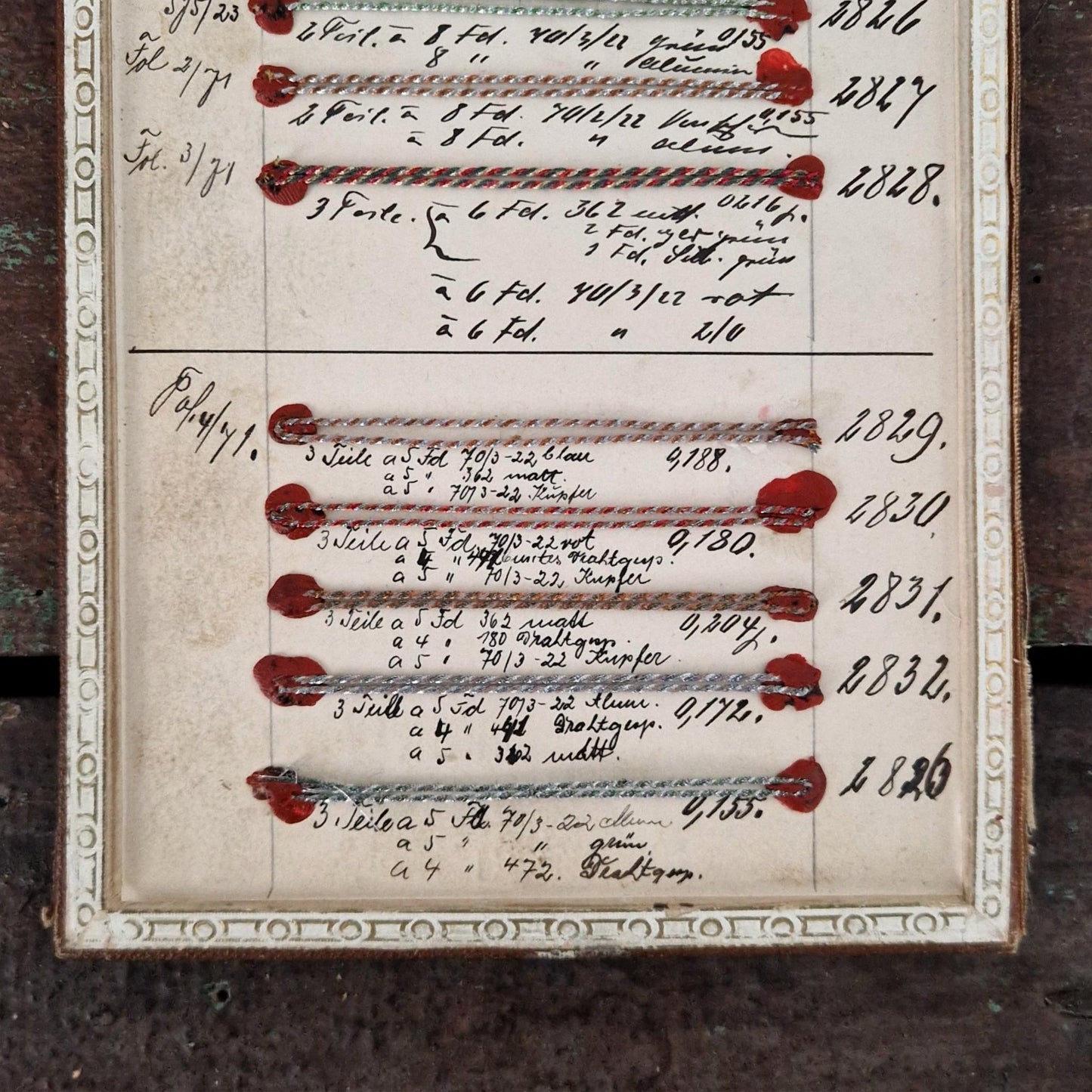 Planche de passementerie manuscrite - XIXe
