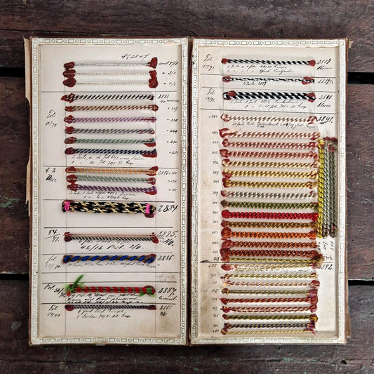 Échantillons de passementerie « nuances fines et torsadées »