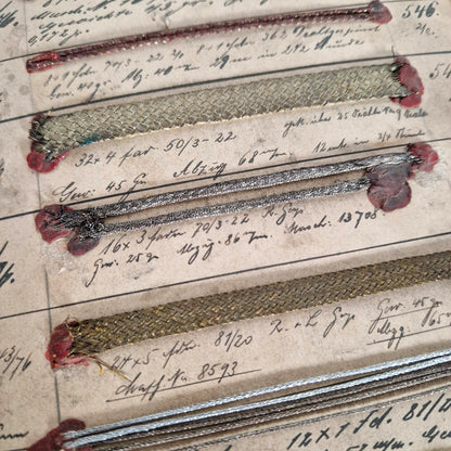 Planche double de passementerie métallique, XIXe
